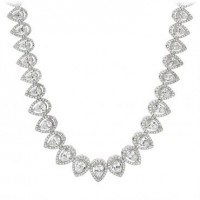 Pavé Pear Diamond Necklace