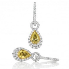 Yellow Pear Diamond Drops