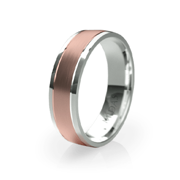 Brushed Ring with Polished Indents (QF1045)