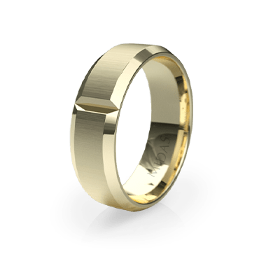 Panneled Ring with Duo Indents (QF1080)