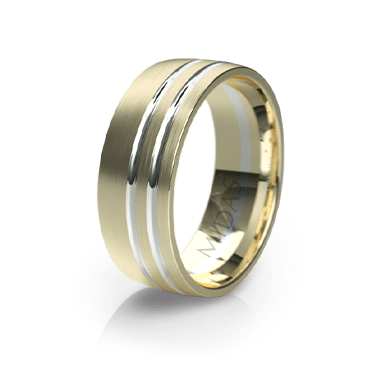 Modern Ring with Twin Inlays (QF1107)