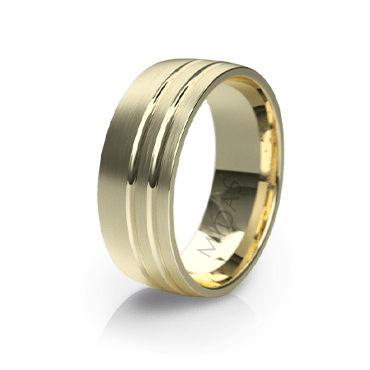 Modern Ring with Twin Inlays (QF1107)