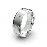 Duo Toned Ringed Band with Brushed Finish (QF1108)