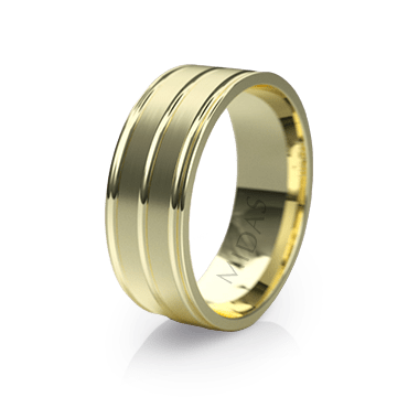 Smooth Finish Ring with Trio Inlay (QF1157)