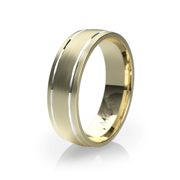 Traditional Wedding Band with Inlay Edges (QF1380)