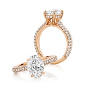 oval diamond rose gold engagement ring