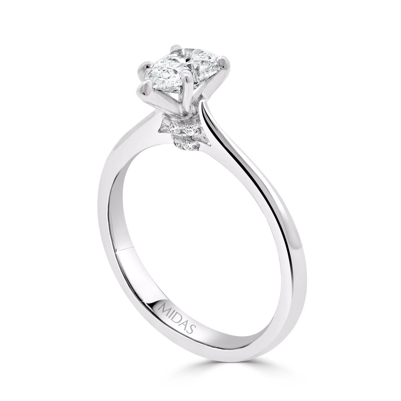 Elegant Pear Solitaire Engagement Ring