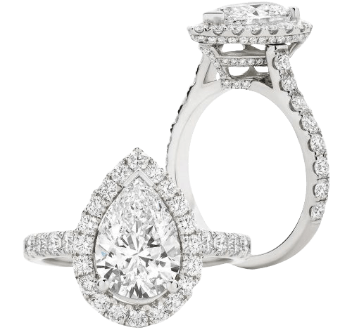 Extravagent Pear Shaped Engagement Rings Midas Jewellery